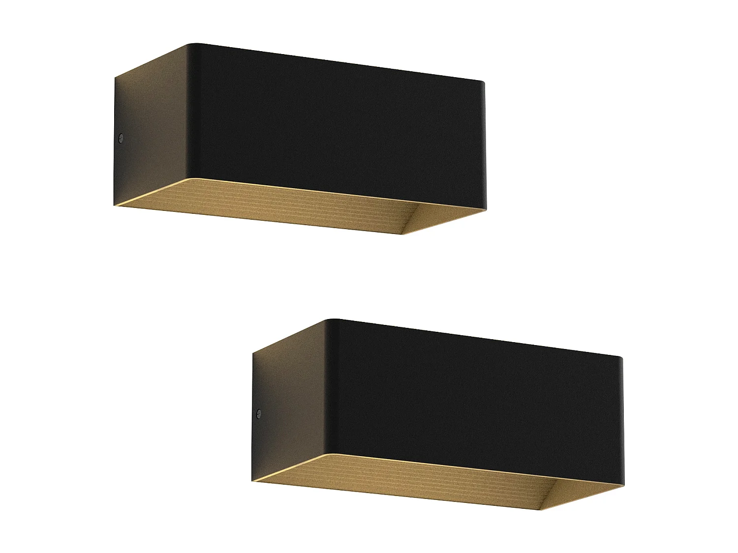 NETTLIFE LED Applique murale intérieure - 2 ver Eclairage mural noir 5W Spot mural Up Down Lampe d'escalier Faisceau réglable 3000K Blanc chaud