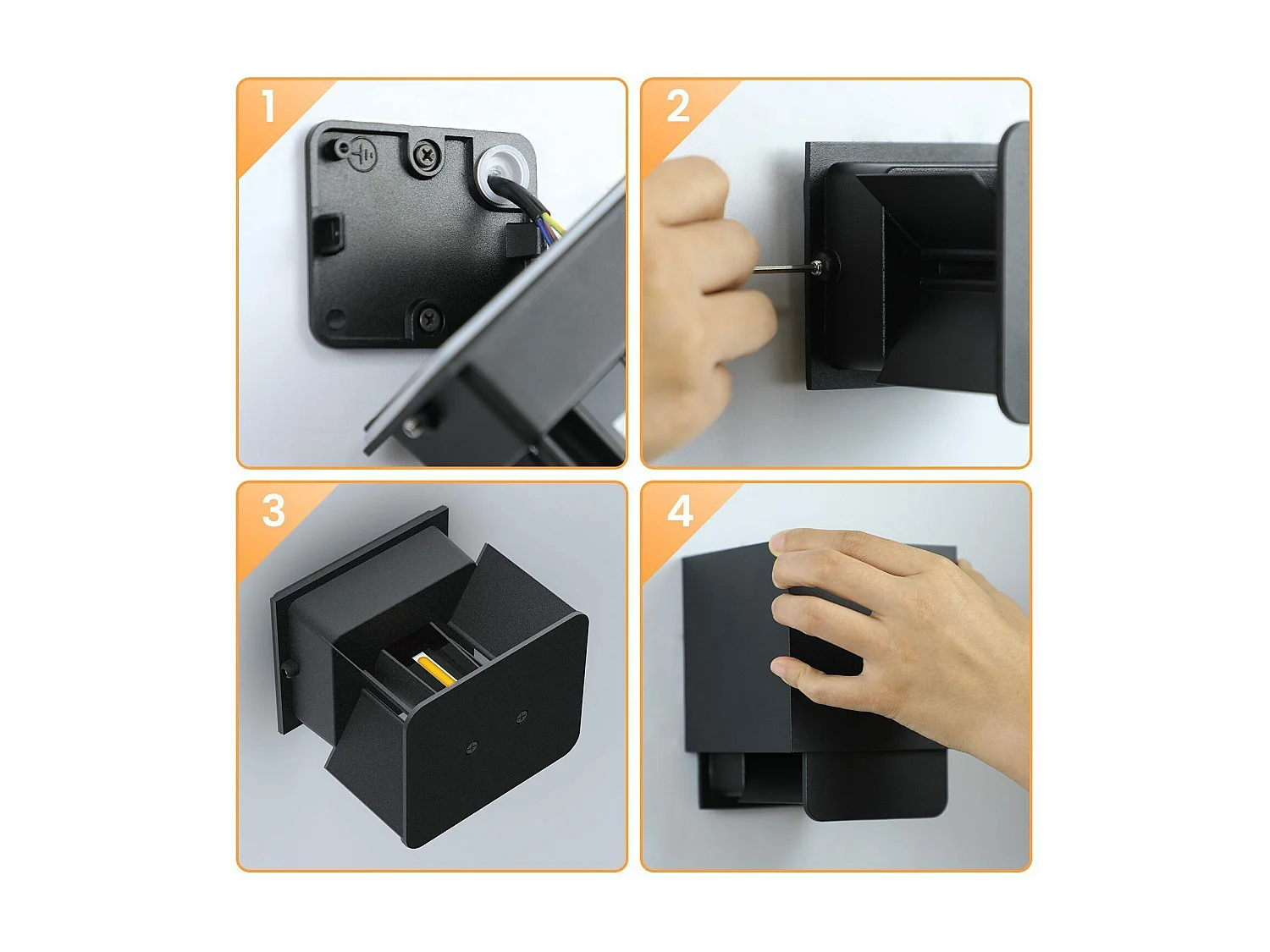 NETTLIFE Kinkiet wewnętrzny LED Czarny oświetlenie zewnętrzne naścienne 5 W Lampa zewnętrzna Up Down Reflektor ścienny IP65 Oświetlenie 3000 K Ciepły biały