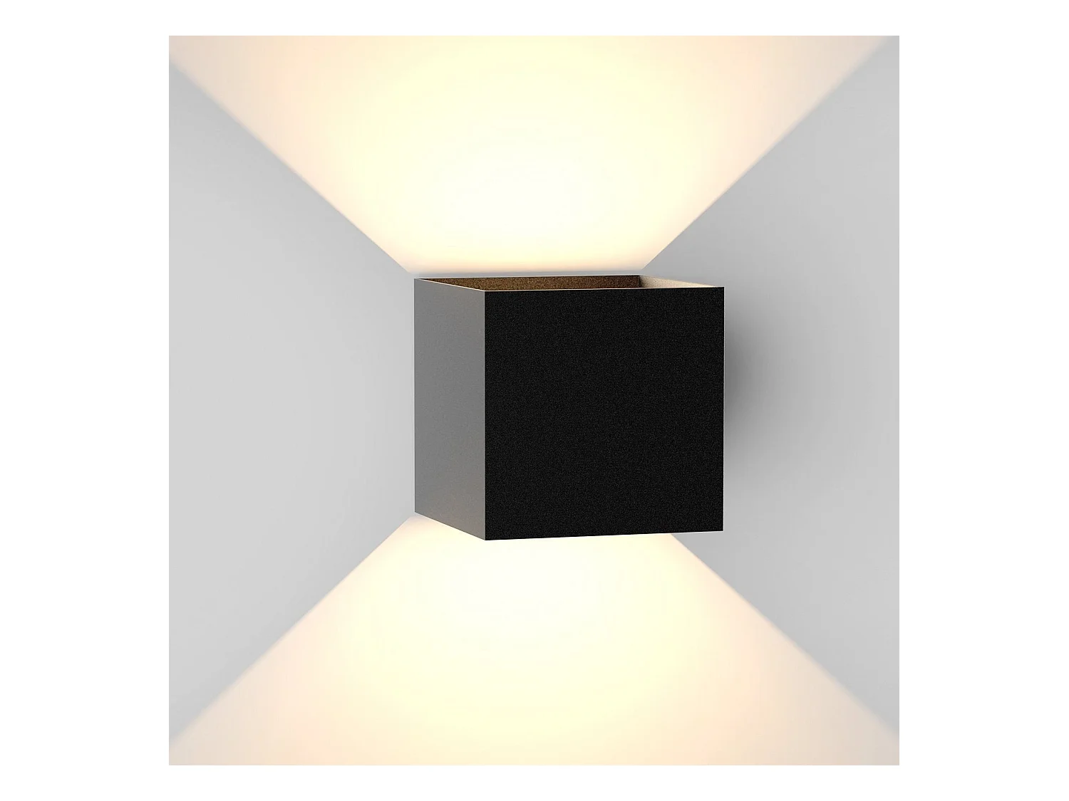 NETTLIFE LED Wandlamp voor binnen, zwart. Buitenwandverlichting, 5W. Buitenlamp, Up Down Spot voor muur, IP65, verlichting, 3000K warm wit.