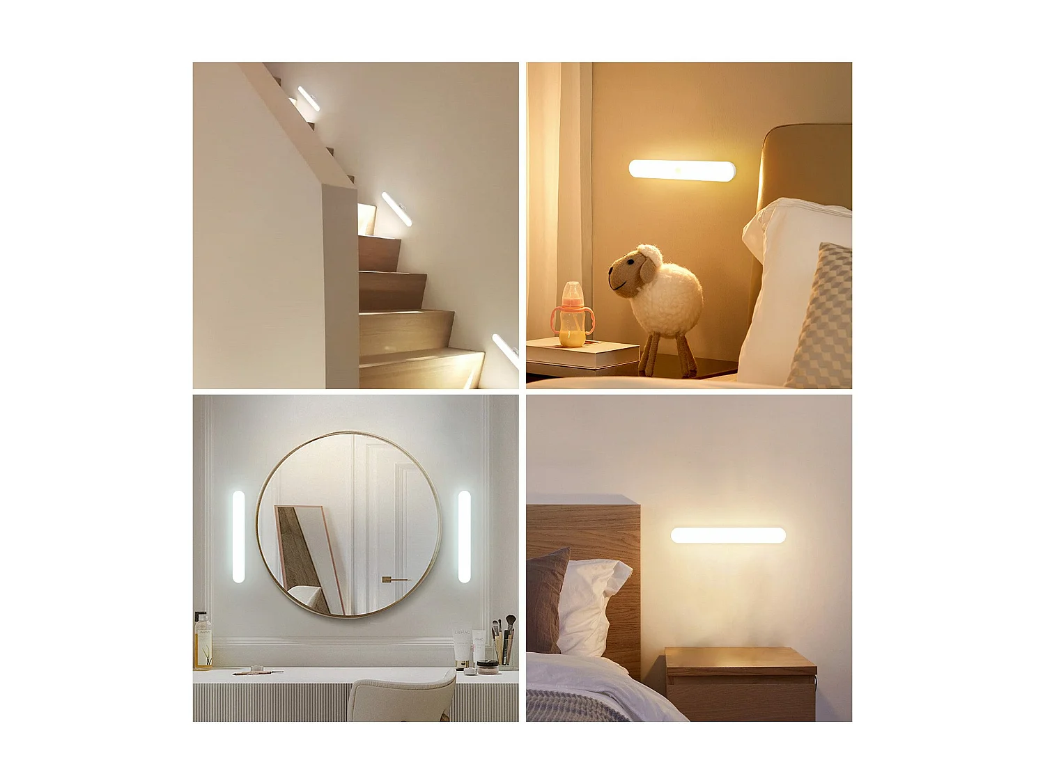 Applique Murale LED D'intérieur Sans Fil Avec Détecteur De Mouvement Batterie Variable