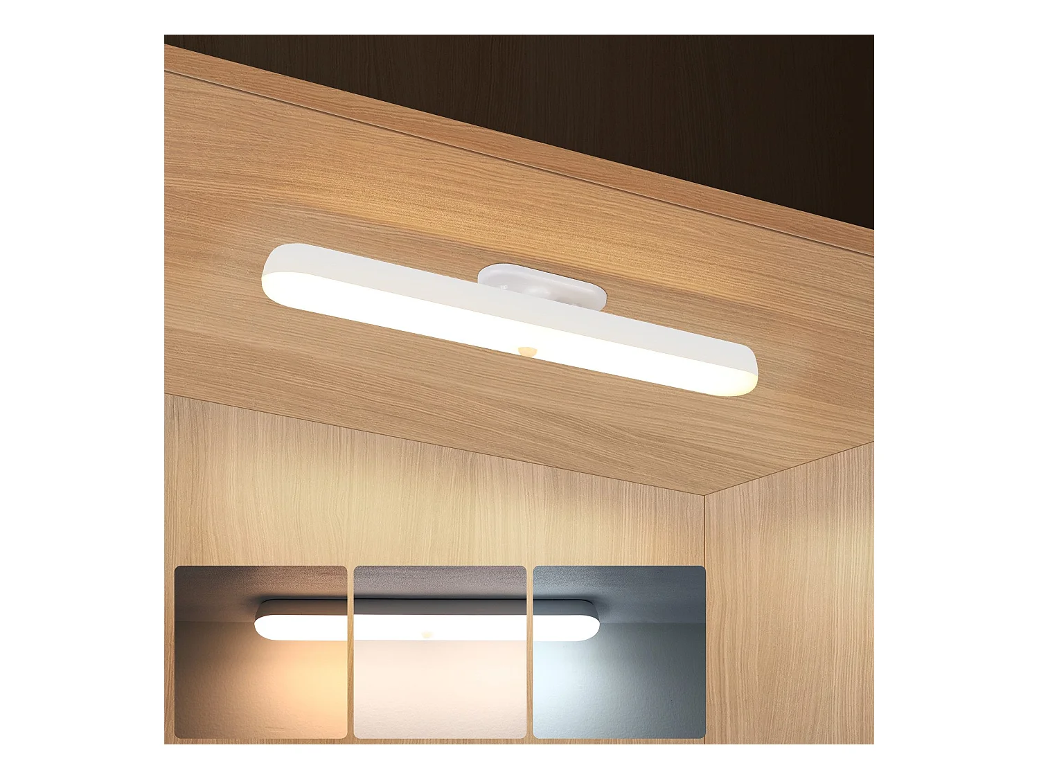 NETTLIFE LED keukenkastlicht met bewegingssensor - Oplaadbare USB keukenlamp, keukenkastlicht van 24 cm.