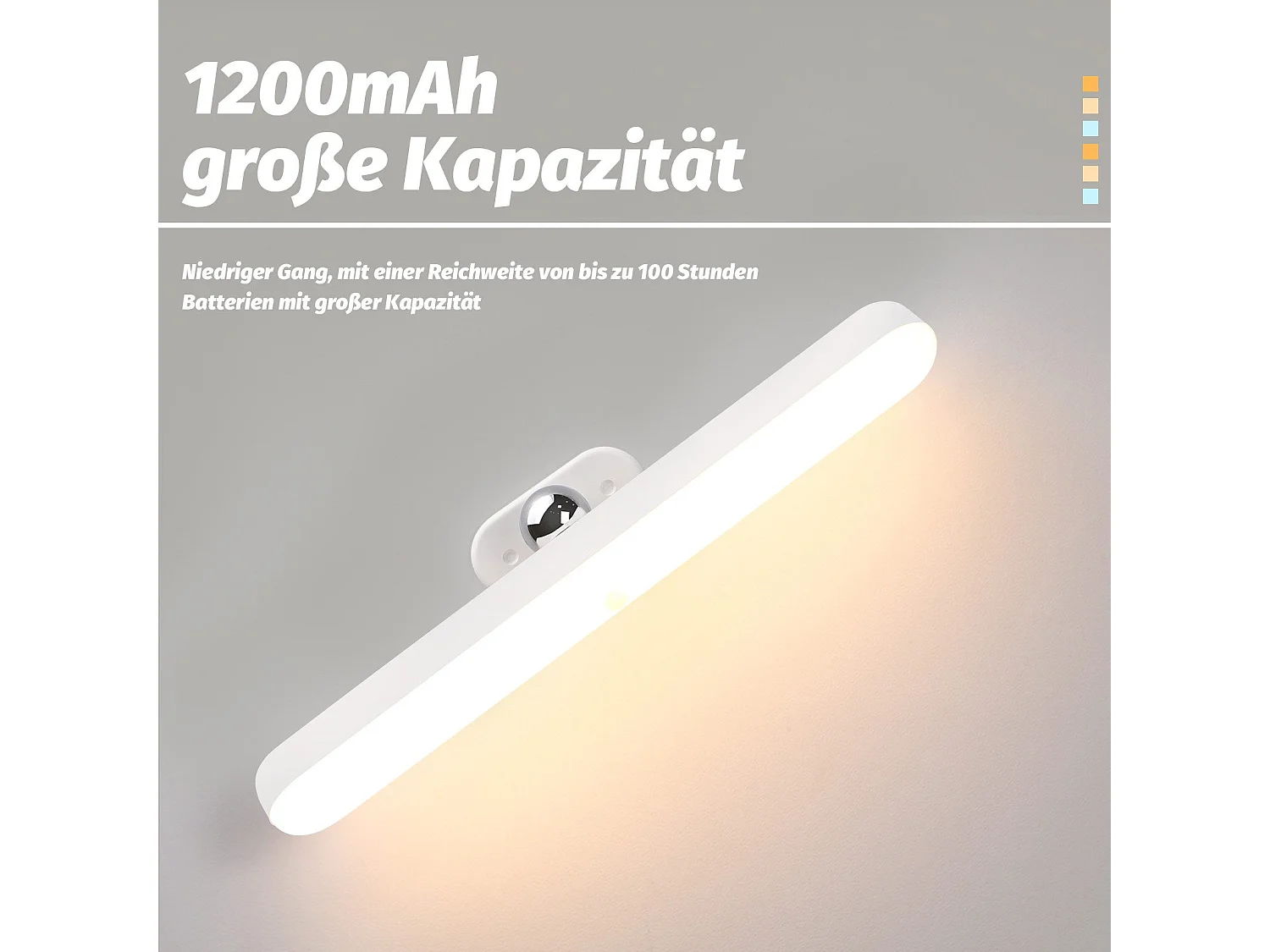 NETTLIFE LED keukenkastlicht met bewegingssensor - Oplaadbare USB keukenlamp, keukenkastlicht van 24 cm.