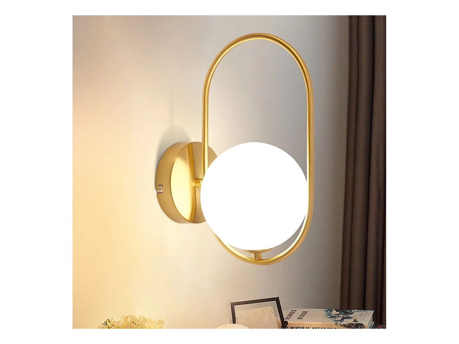 NETTLIFE moderne binnenwandlamp - G9 metaaldesign glasgoud badkamerwandlamp, vintage, kreatieve nachtlamp.