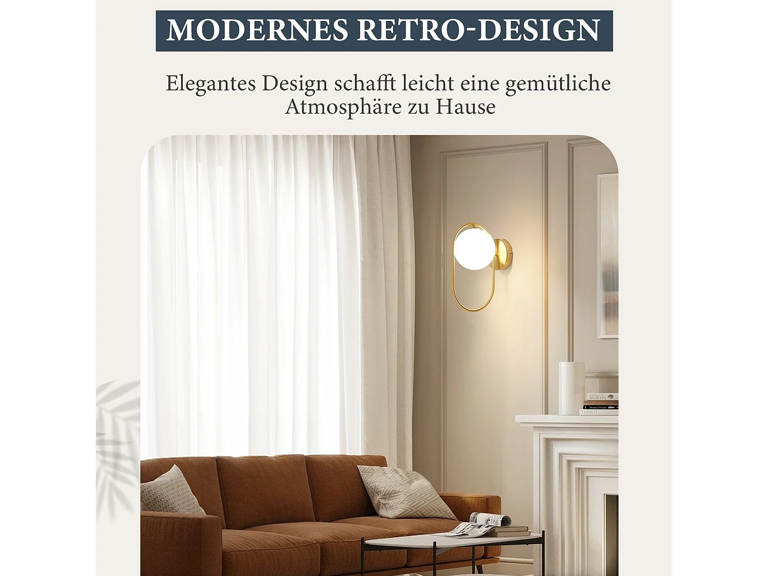 NETTLIFE Lámpara de pared interior moderna - Lámpara de pared de diseño de metal de vidrio dorado G9 Lámpara de cama creativa vintage para baño