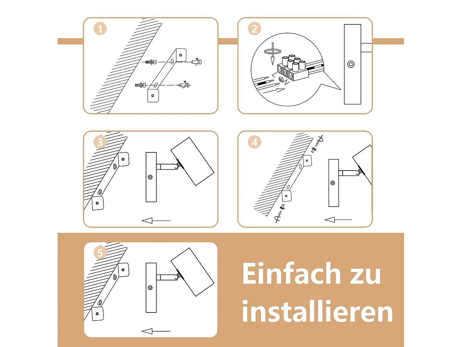 NETTLIFE Plafonnier 1 flamme Bois - Noir Plafonnier couloir Métal Rétro GU10 350°Plot de plafond pivotant  Max.40W