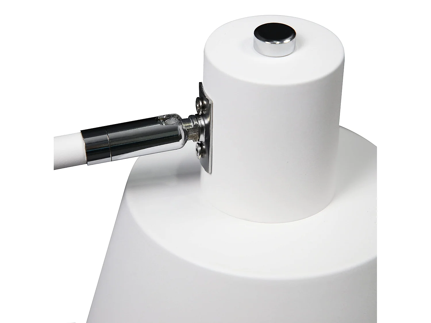 Lampe Sur Pied Debout Vintage 166 Cm Design Rétro Blanche En Métal Avec Douille E27 Maximum 40 W