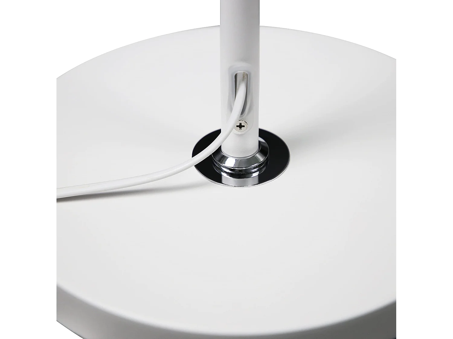 Lampe Sur Pied Debout Vintage 166 Cm Design Rétro Blanche En Métal Avec Douille E27 Maximum 40 W