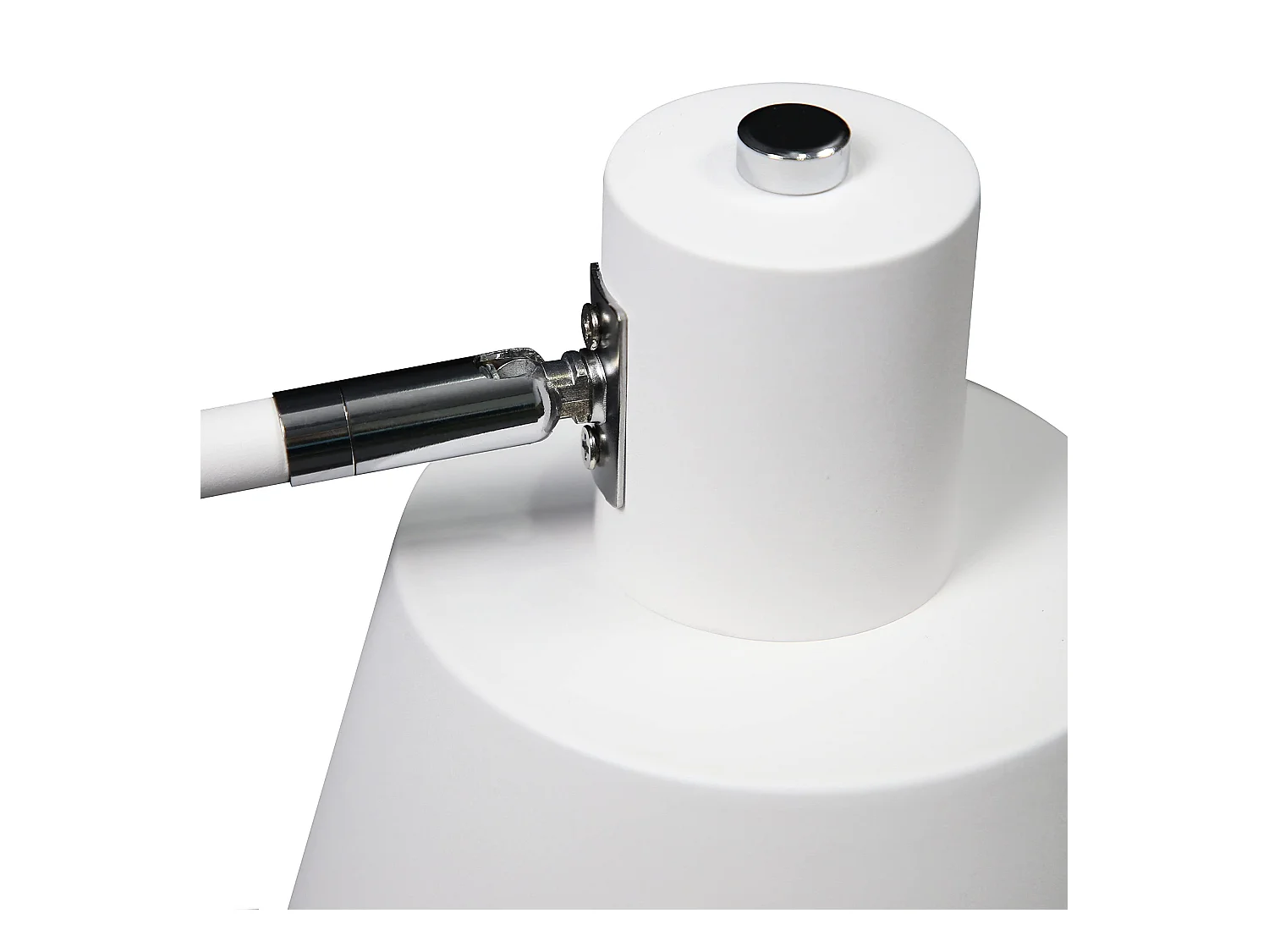 NETTLIFE Lámpara de Pie para Salón, Lámpara de Pie Vintage - 166cm, Diseño Retro, Lámpara de Pie de Metal Blanco con Casquillo E27, Máximo 40W