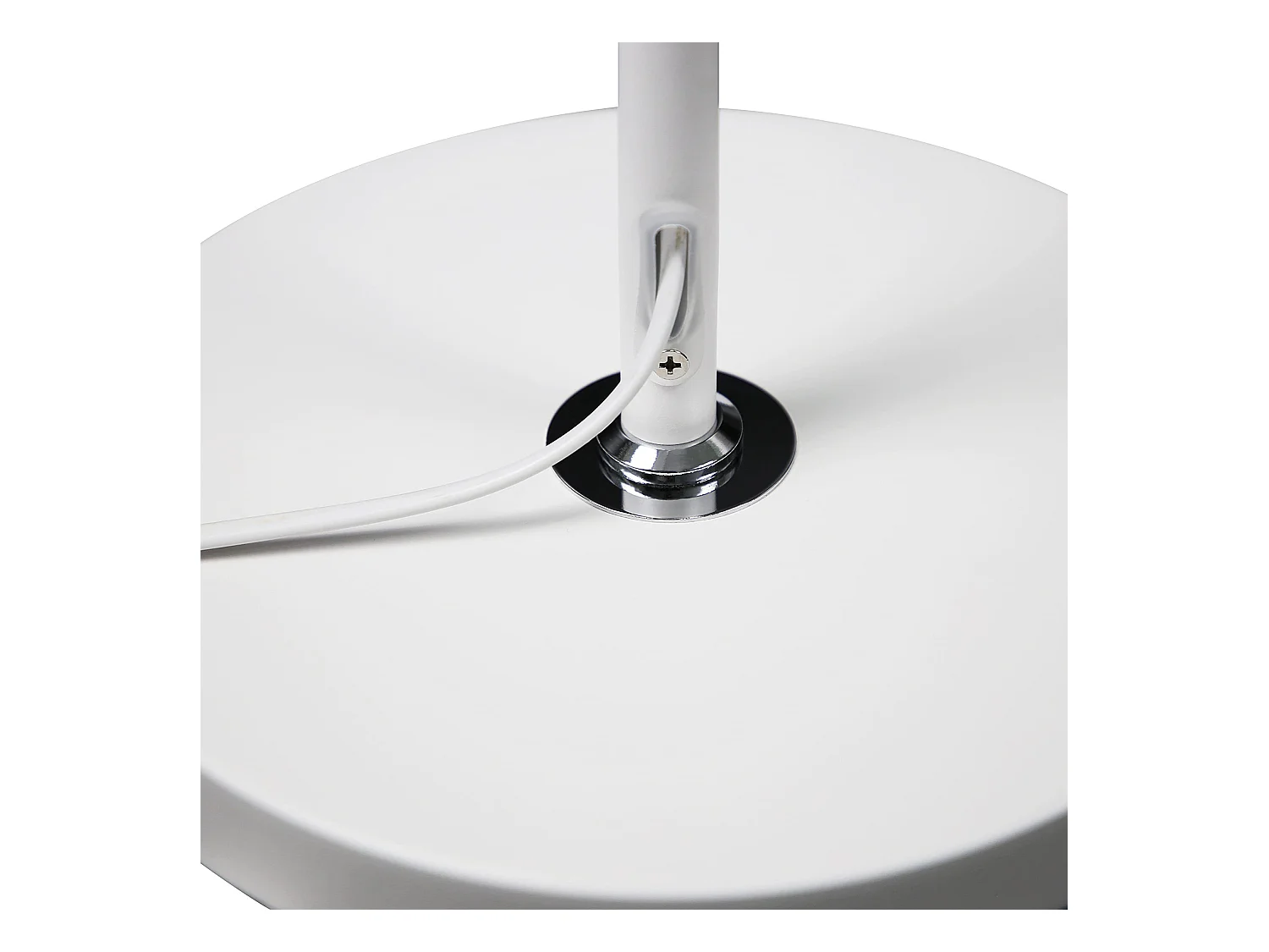 NETTLIFE Lámpara de Pie para Salón, Lámpara de Pie Vintage - 166cm, Diseño Retro, Lámpara de Pie de Metal Blanco con Casquillo E27, Máximo 40W