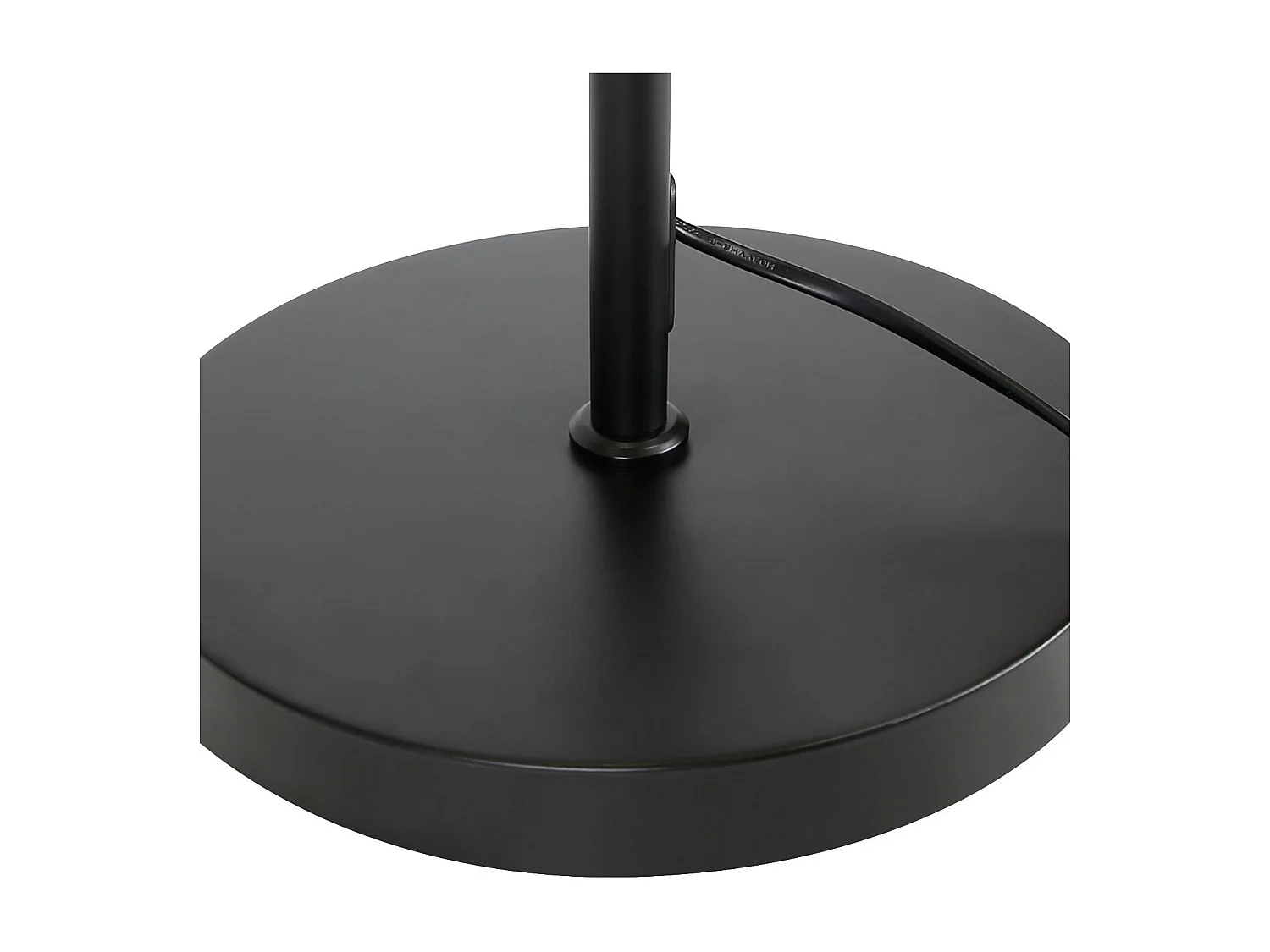 NETTLIFE Lampadaire Salon Moderne - Noir E27 Vintage 2 Flammes Lampe de Lit Blanc Tissu Design Lampadaire de lecture 25W avec interrupteur à pied