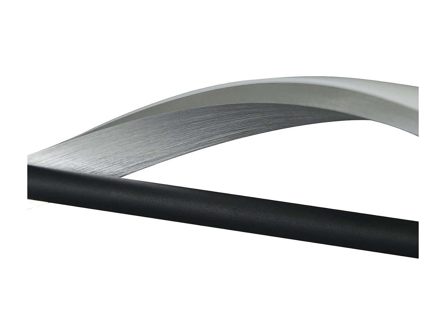 NETTLIFE Nowoczesna, ściemnialna lampa wisząca LED 22 W, srebrna, średnica 100 cm, aluminiowa, falista, regulowana wysokość, do jadalni, sypialni