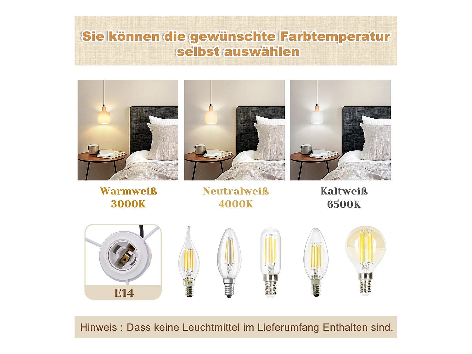 NETTLIFE Suspension bois blanc diamètre 173 cm E14 1 flamme lampe de salle à vintage rustique cuisine couloir lampe tissu pour salon restaurant