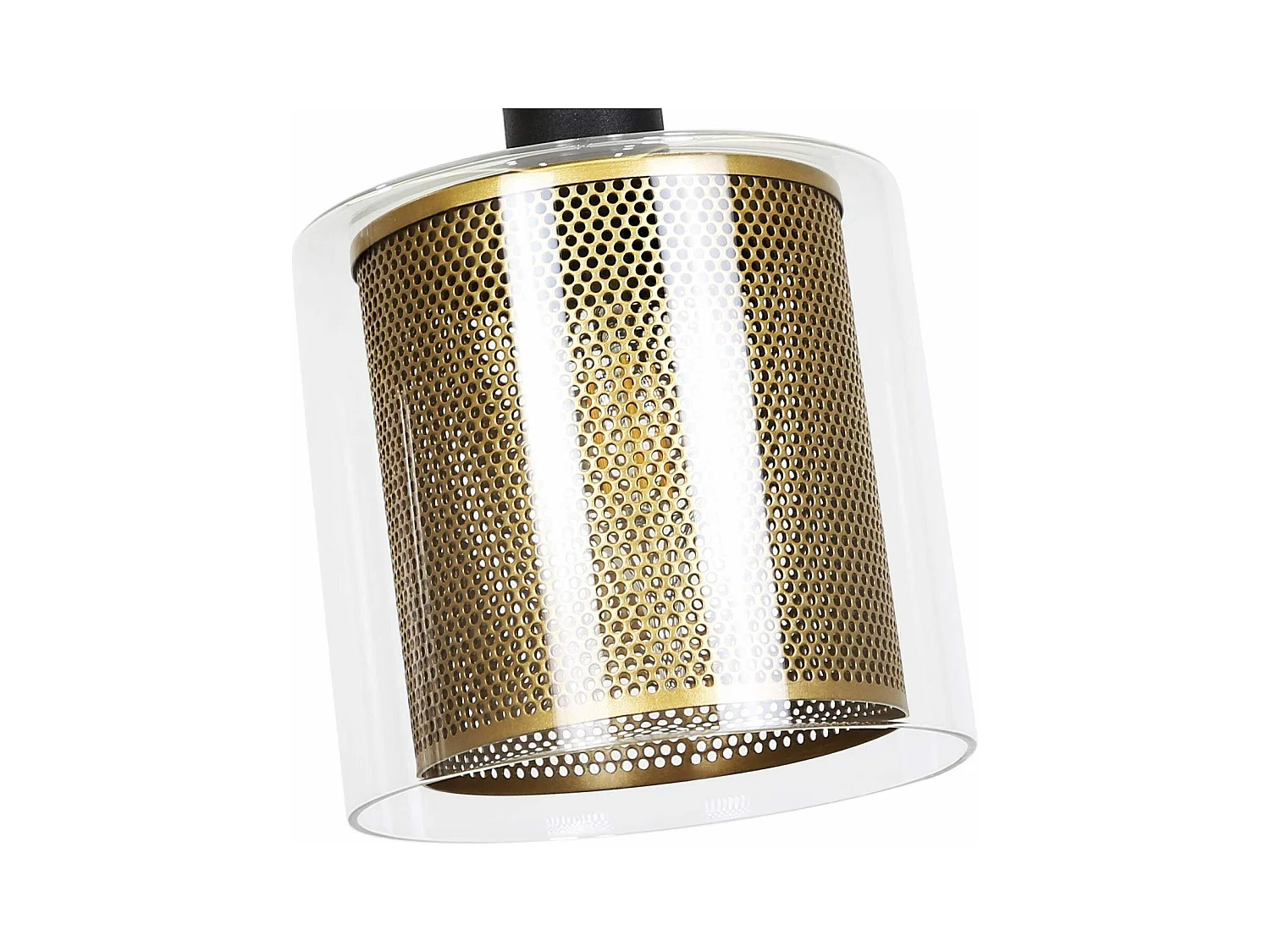 NETTLIFE Lámpara colgante de metal dorado negro E14 Diam.171,5 cm vidrio industrial vintage 3 lámparas para salón, oficina, comedor