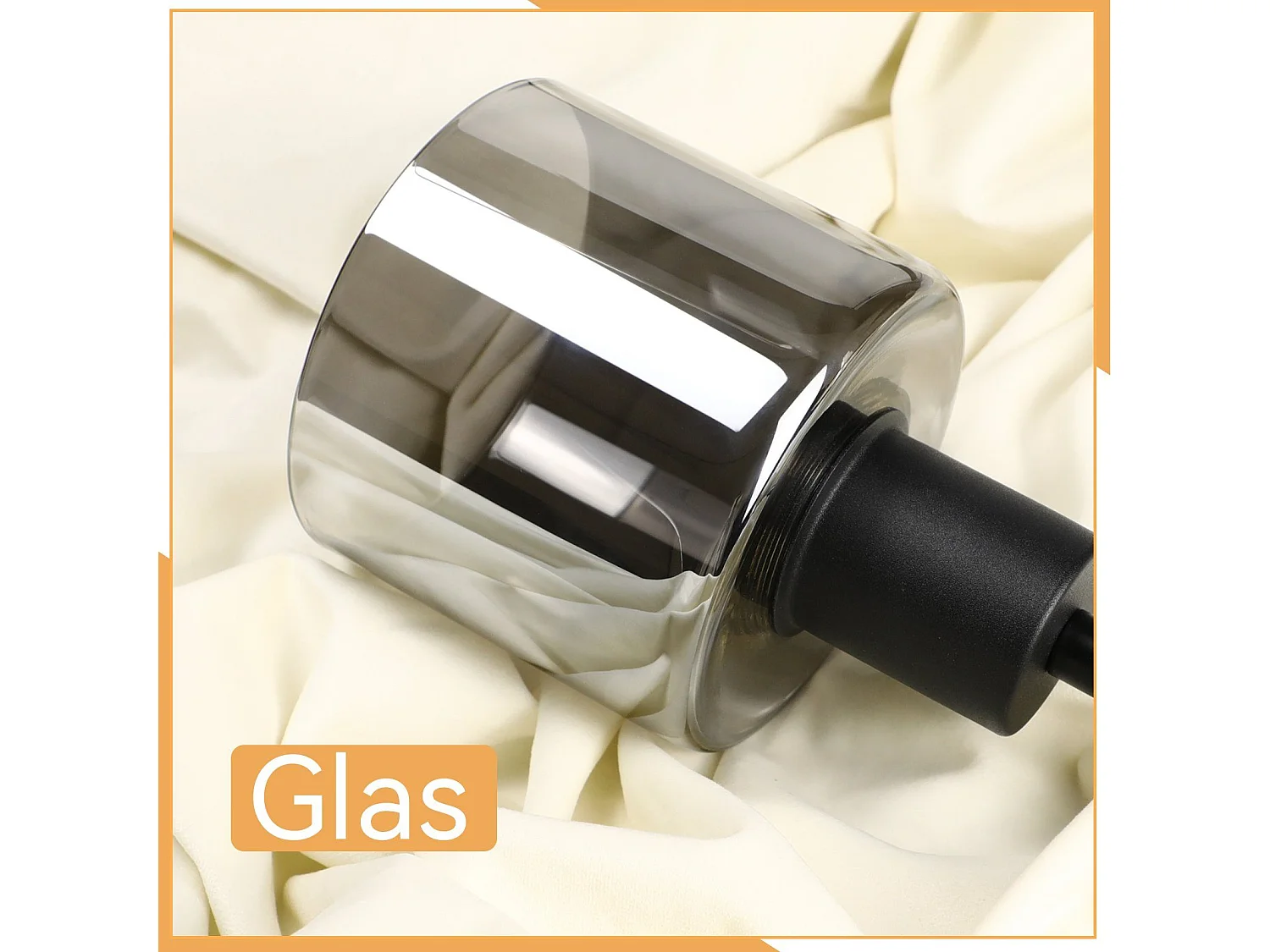 NETTLIFE Czarna szklana lampa wisząca Diam.26cm E27 salon 3 żarówki Vintage lampa do jadalni lampa przemysłowa z regulacją wysokości