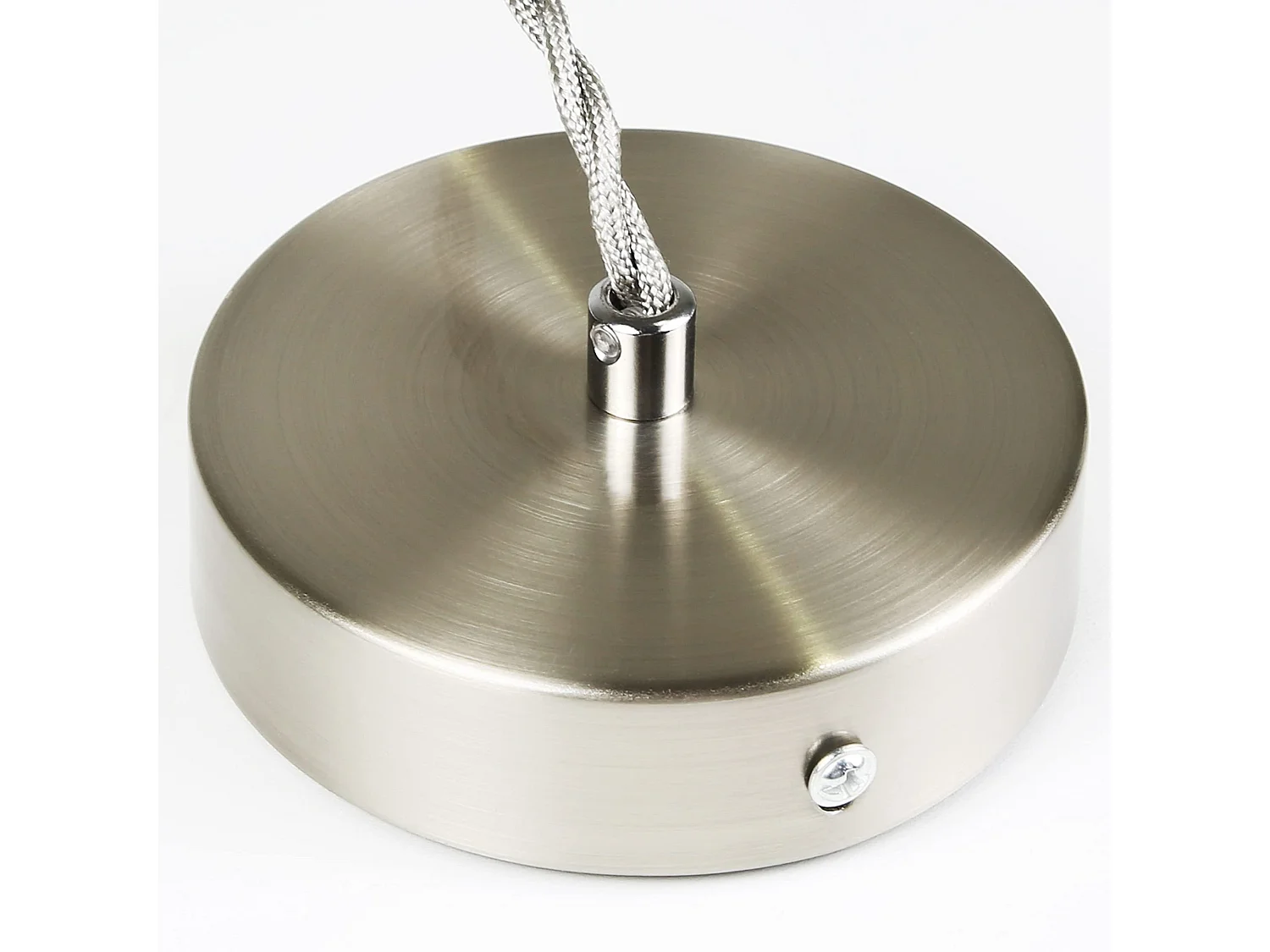 NETTLIFE Srebrna aluminiowa lampa wisząca o średnicy 10 cm E27 Stara lampa z kablem przemysłowym Edison 1,3 M z baldachimem do salonu Jadalnia Bar Pub Piwnica