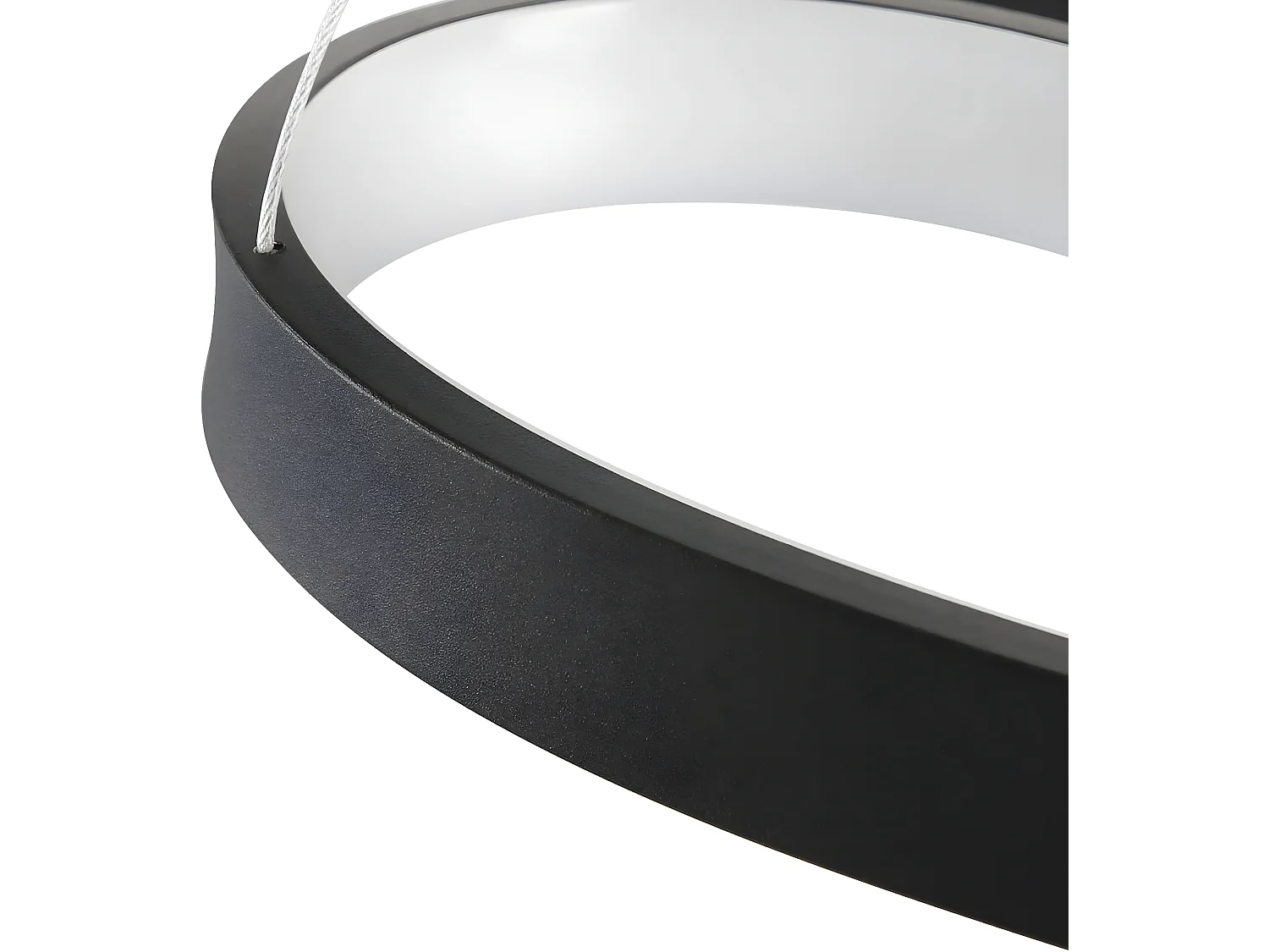 NETTLIFE LED-Pendelleuchte, schwarzes Silikon, Durchmesser 75 cm, dimmbar, mit Fernbedienung, modernes Design