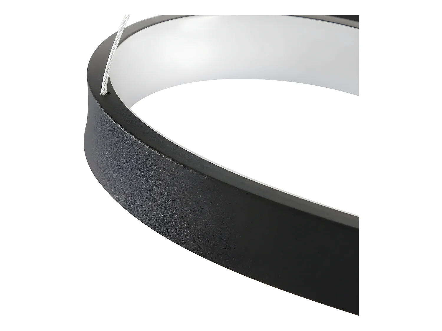 NETTLIFE Lámpara Colgante LED Silicona Negro Diam.75cm Regulable con Mando a Distancia Diseño Moderno para  Estudio Salón Cocina Oficina 47W