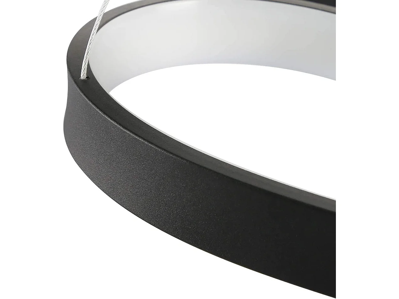 NETTLIFE Lampa wisząca LED Silikonowa Czarna Średnica 75 cm Ściemnialna Z Pilotem Nowoczesny Design Do Gabinetu Salonu Kuchni Biura 47 W