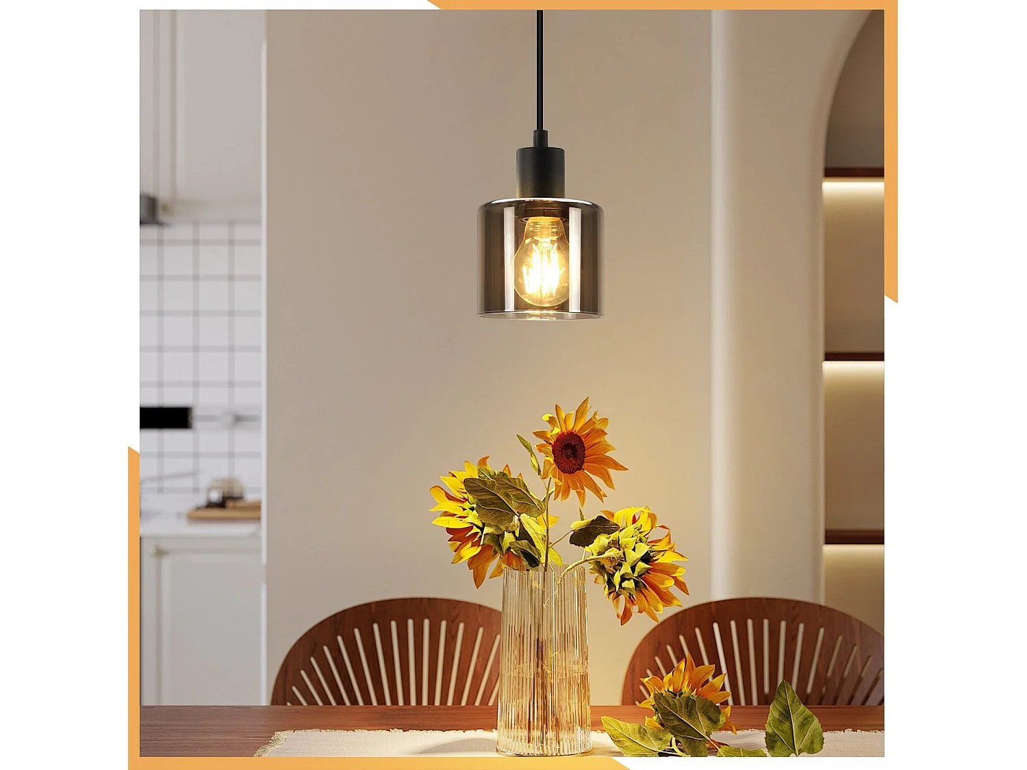 NETTLIFE Żelazna lampa wisząca Diam.11cm E27 Max.40w czarna Vintage 1 żarówka lampa do jadalni Retro industrialna lampa wisząca do salonu Hotel