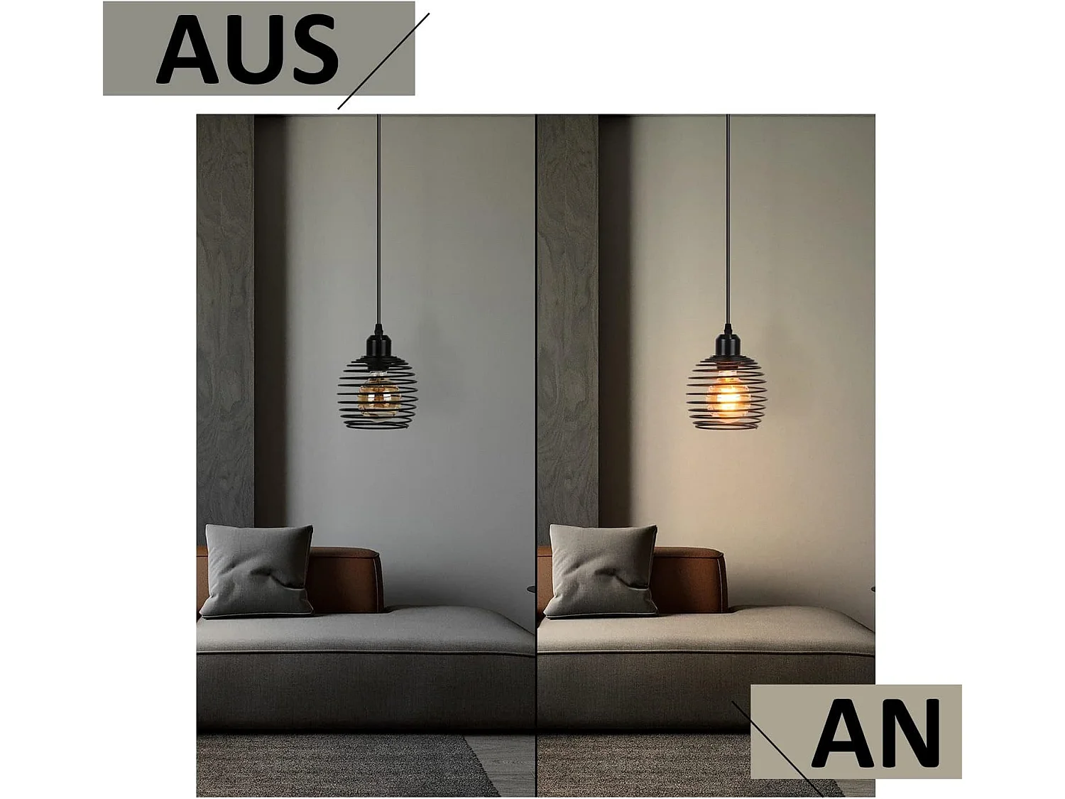 NETTLIFE Hanglamp Zwart 1xE27 rond Vintage Eettafel Hanglamp 1.5M Hanglamp met Schakelaar en Stekker Hanglamp Max.40W voor Keuken Restaurant Slaapkamer Woonkamer