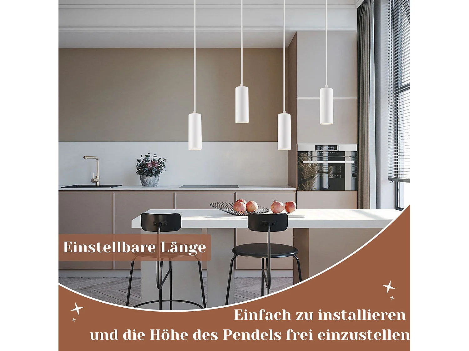 NETTLIFE Suspension Bois Métal Diam.60cm GU10 Blanc 4 Ampoules Lampe Suspendue Lampe de Couloir Vintage pour Salle à Manger Cuisine Café Salon Chambre