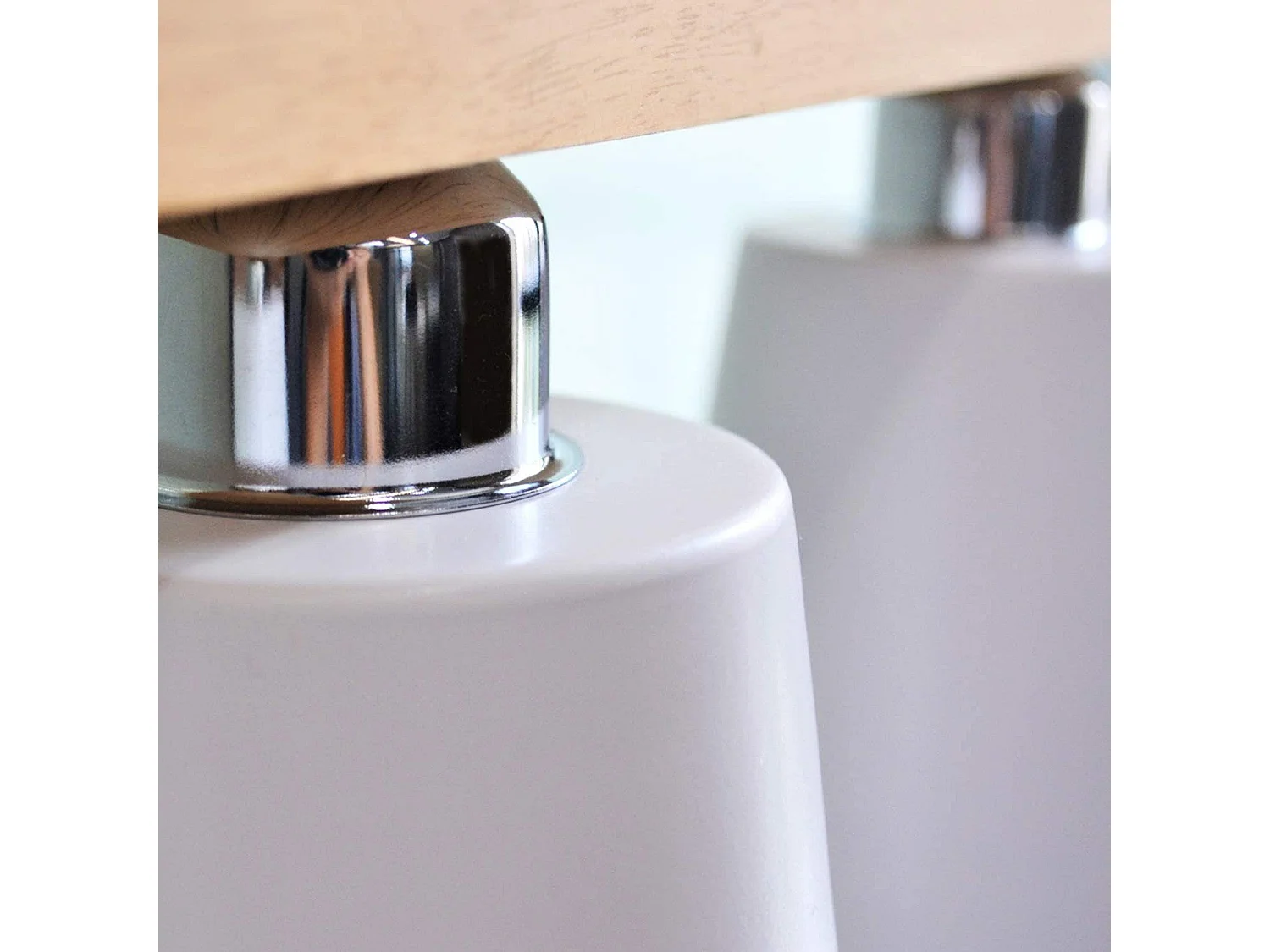 NETTLIFE Suspension 5 ampoules E27 blanc moderne Métal et bois lampe de salle à manger Diam.102cm pour cuisine salon couloir hôtel