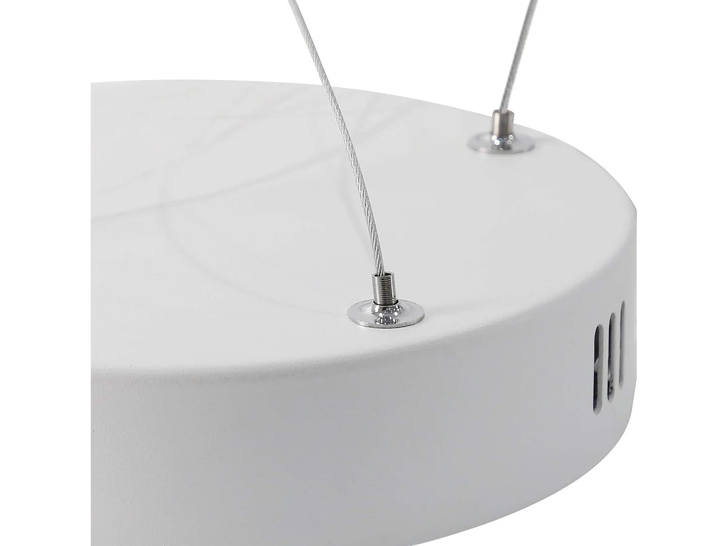 NETTLIFE Lampa Colgante LED Blanca Moderna Średnica 88cm Lampa z 4 Anillos Design de Metal Regulowane sterowanie Pilot zdalnego sterowania dla