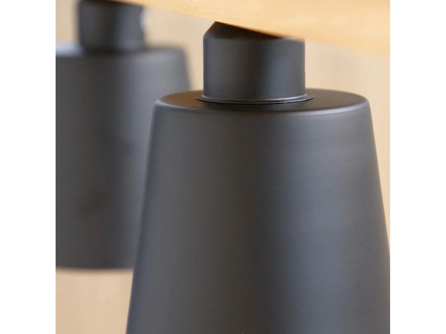 NEETLIFE Hanglamp 3xE27 zwart Hout Design 70cm vintage hanglamp hoogte verstelbaar eettafel lamp opknoping voor eetkamer | woonkamer |kantoor | slaapkamer | keuken