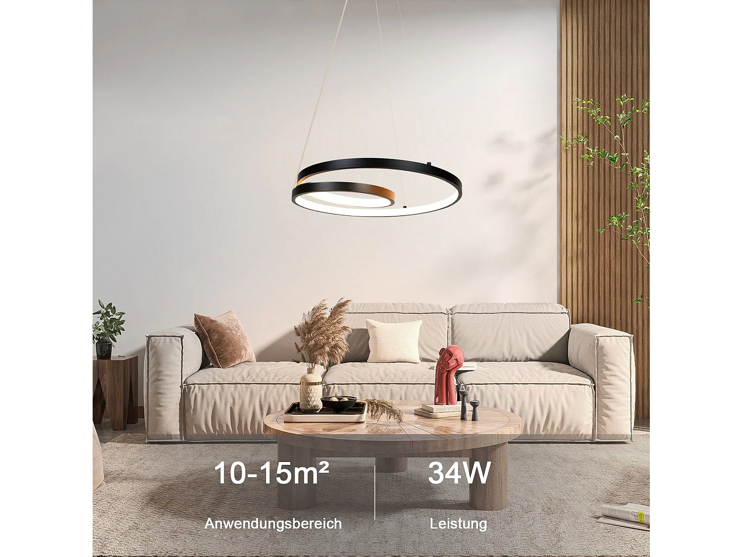 NETTLIFE Lampa wisząca LED czarne aluminium 40CM średnica 150cm możliwość przyciemniania nowoczesna lampa stołowa do jadalni z pilotem do salonu sypialnia kuchnia