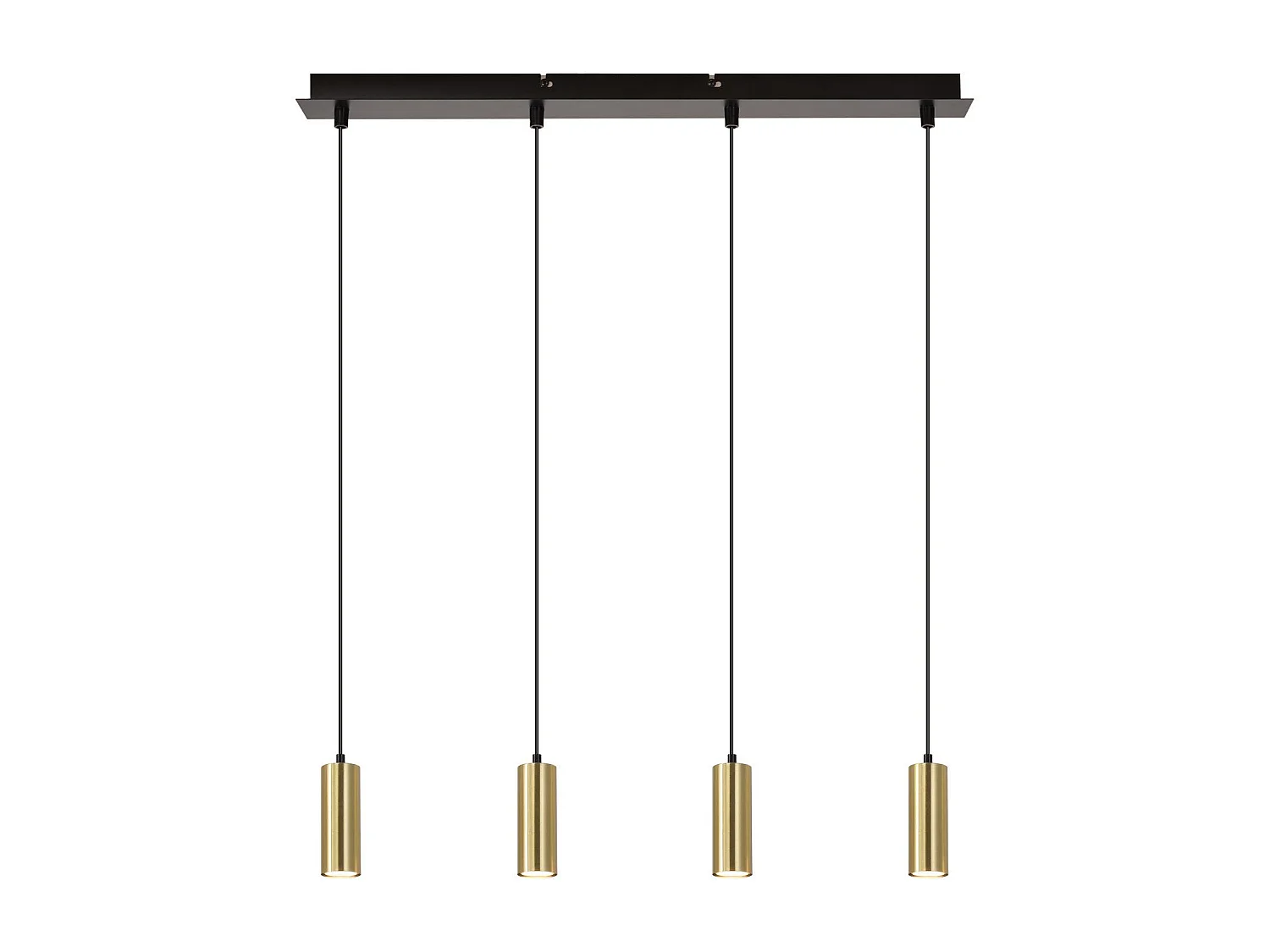 NETTLIFE Suspension Gu10 Or Noir Diam.170cm Métal 4 Ampoules - Lampe de Table à Industrielle Moderne pour Salon Café Salle à Manger Chambre