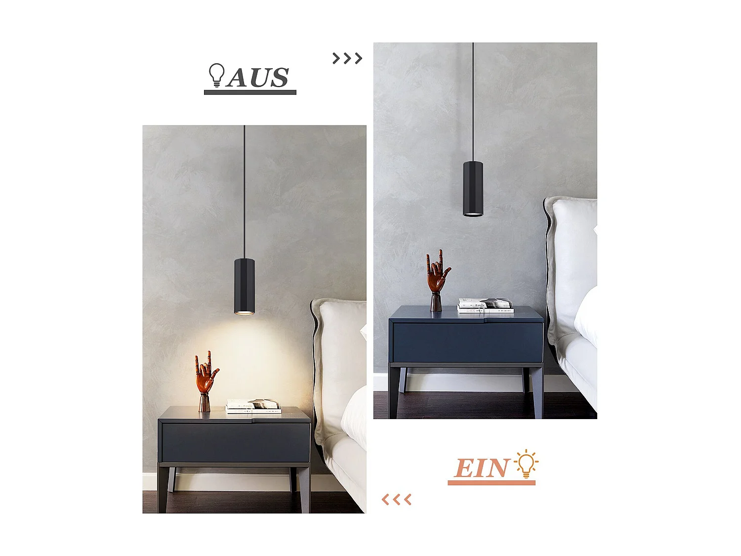 NETTLIFE Suspension métal noir diamètre 170 cm GU10 1 flamme salon moderne industriel pour salle à manger intérieur cuisine chambre