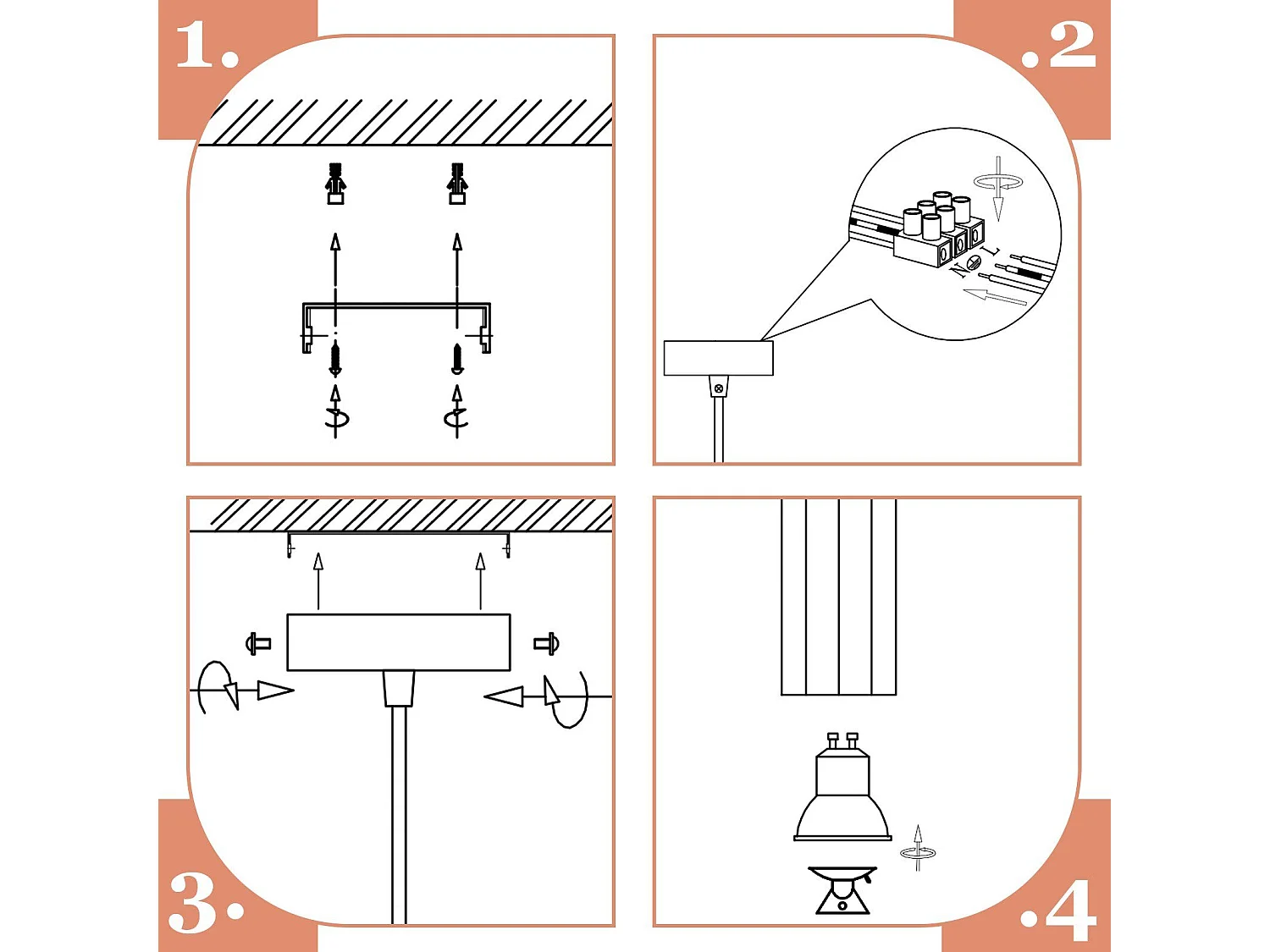 NETTLIFE Suspension métal noir diamètre 170 cm GU10 1 flamme salon moderne industriel pour salle à manger intérieur cuisine chambre