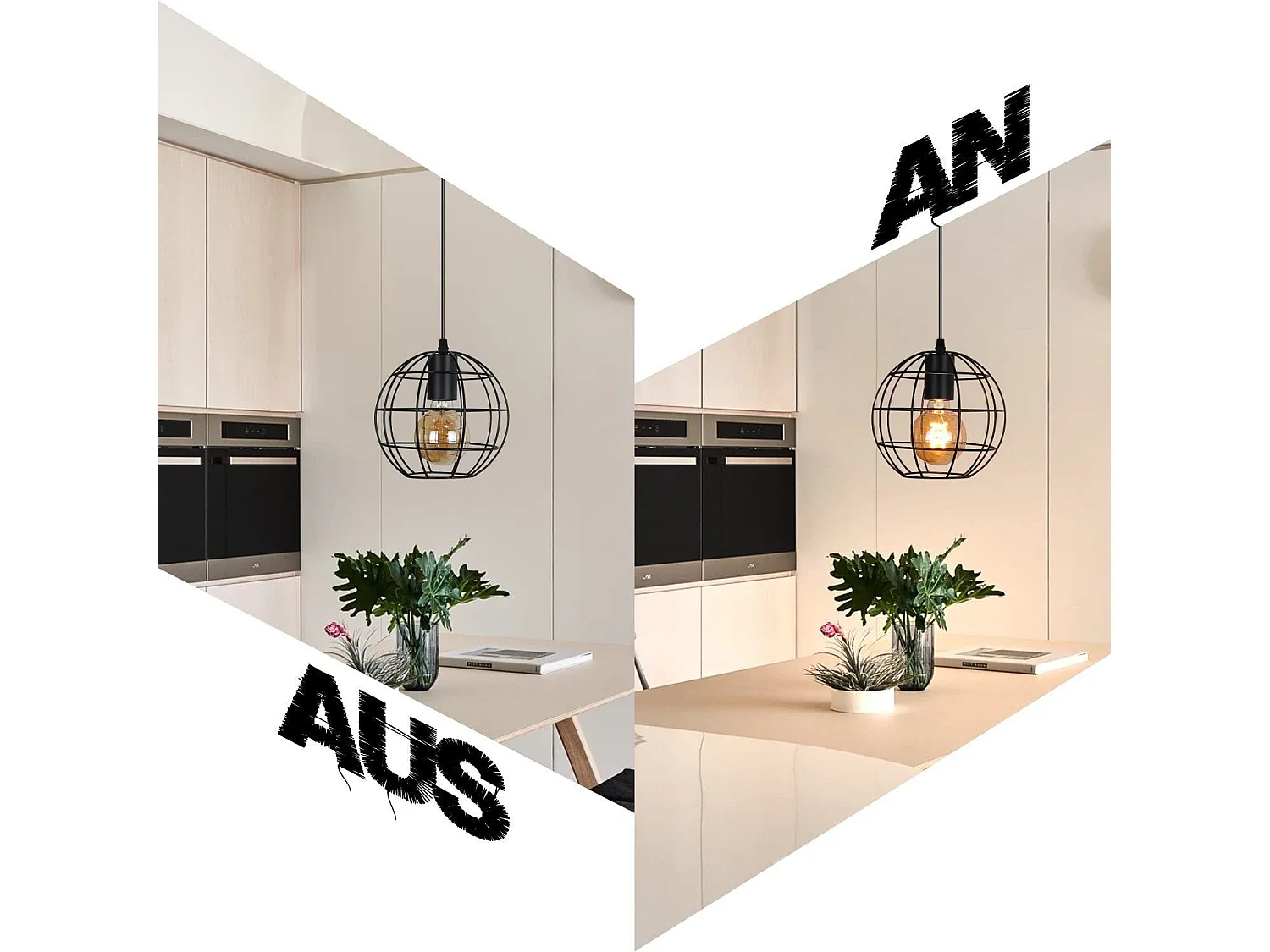 NETTLIFE Lampa wisząca w stylu vintage czarna E27 średnica 18,5cm metalowa kula przemysłowa Design lampa kuchenna do salonu sypialnia jadalnia maks. 40W