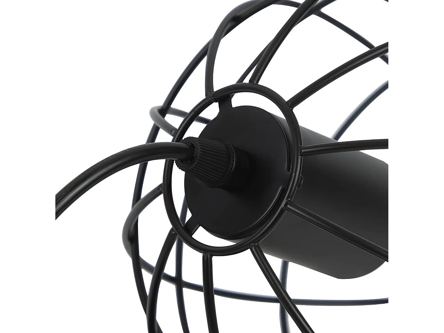 NETTLIFE Suspension Vintage Noir E27 Diam.18.5cm Métal Design de la boule Industrielle Lampe de Cuisine pour Salon Chambre Salle à Manger Max.40W