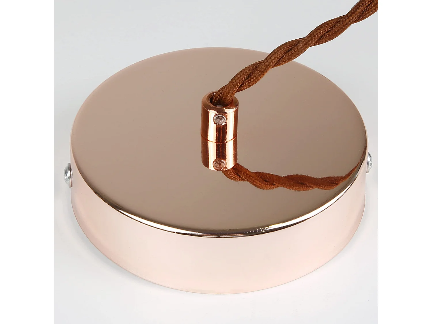 NETTLIFE Suspension Métal Or Rose Diam.10cm E27 Lampe Vintage Suspension Moderne avec Câble 1,3M avec Fixation Plafond pour Salle à Manger, Bar, Café