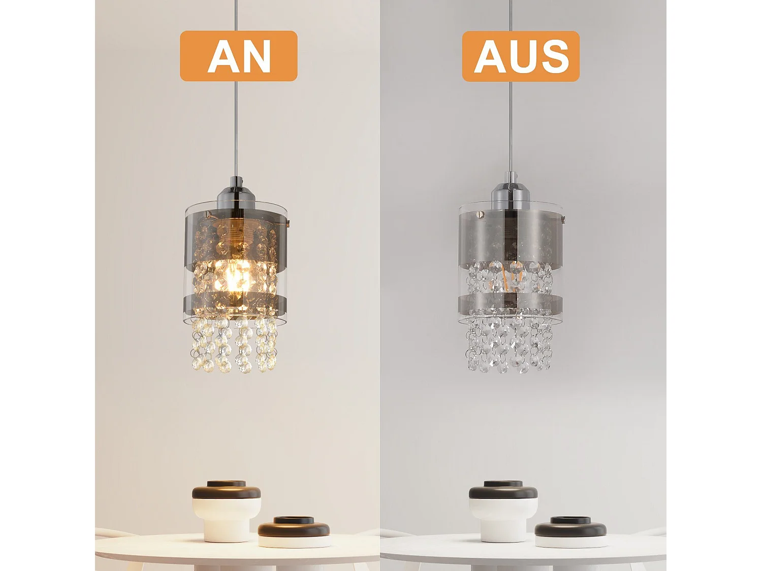 NETTLIFE Hanglamp E27 fitting  eettafel hanglamp 150CM Max in hoogte verstelbaar ontwerp kristallen hanglamp glazen hanglamp