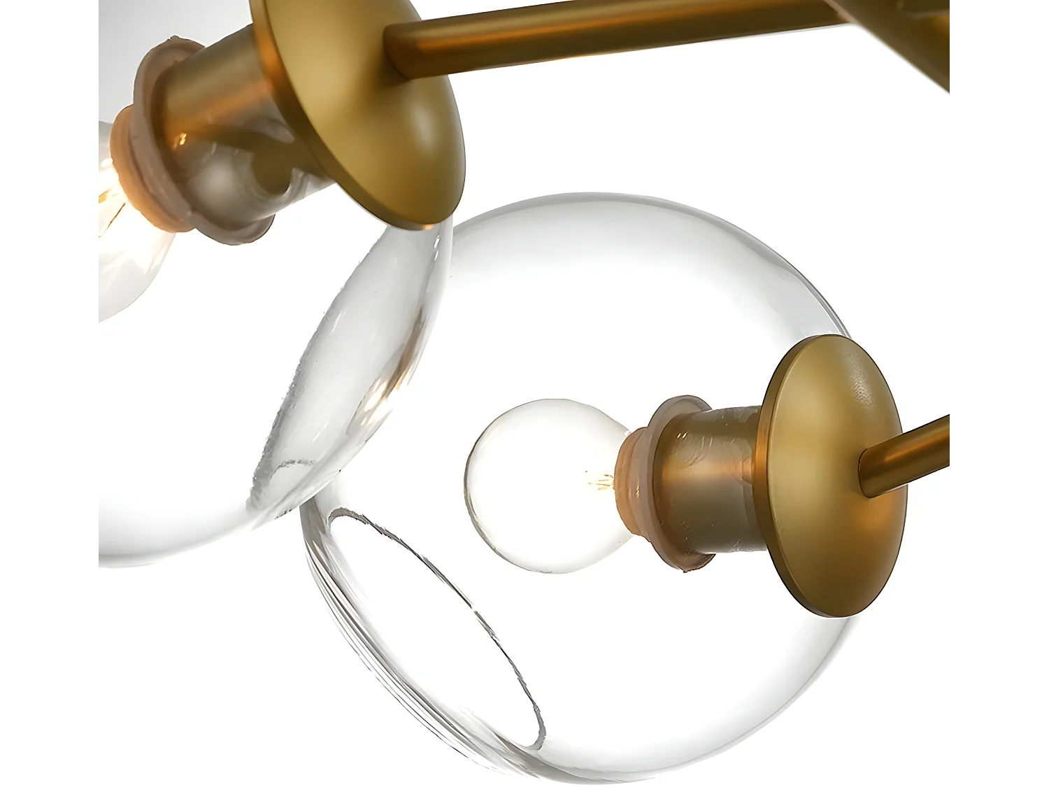 NETTLIFE Suspension LED en verre Diam.105 cm E27 avec 8 ampoules boule lumineuse lustre LED lampe de salon chambre lumière éclairage intérieur