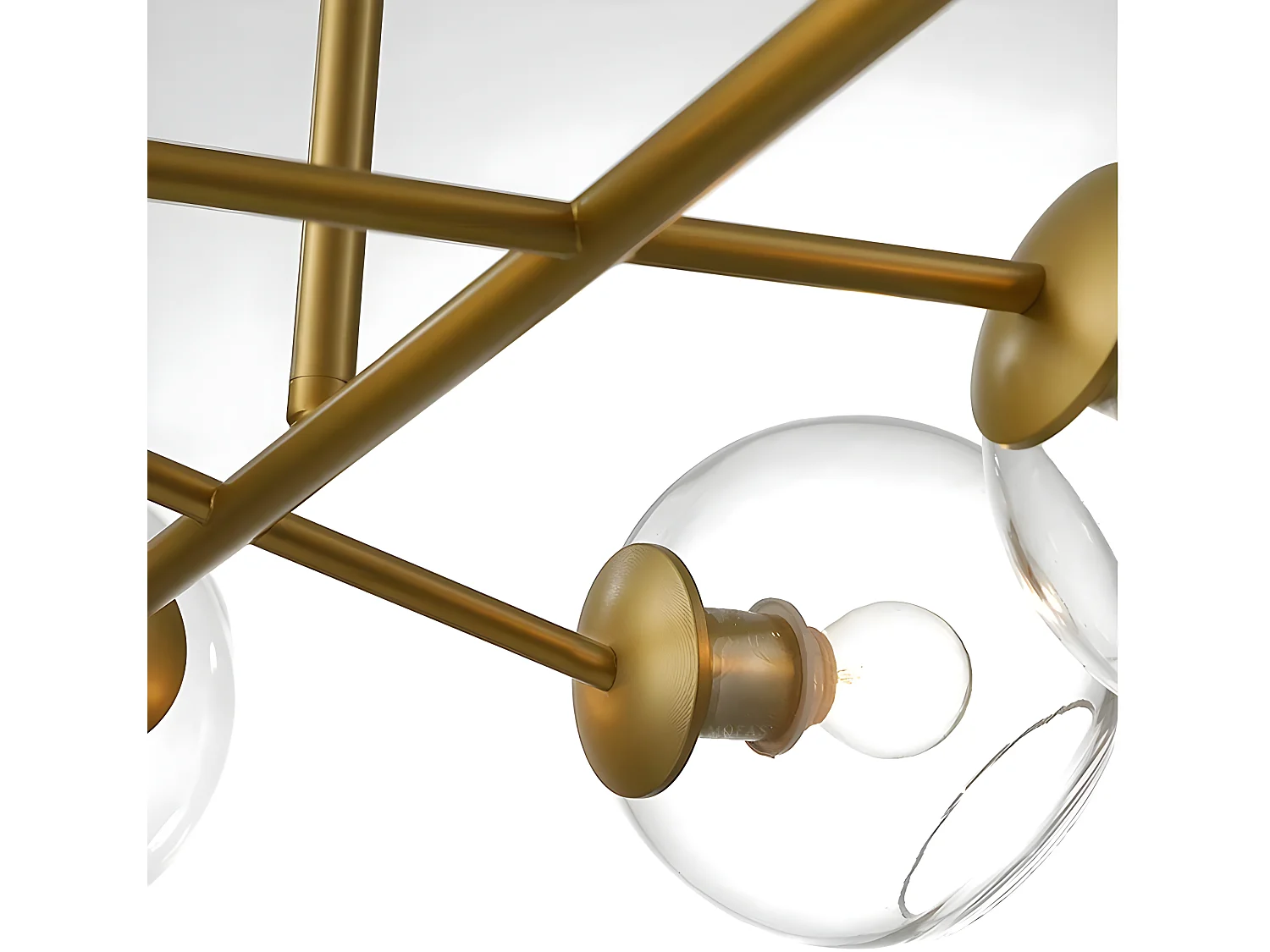 NETTLIFE Suspension LED en verre Diam.105 cm E27 avec 8 ampoules boule lumineuse lustre LED lampe de salon chambre lumière éclairage intérieur