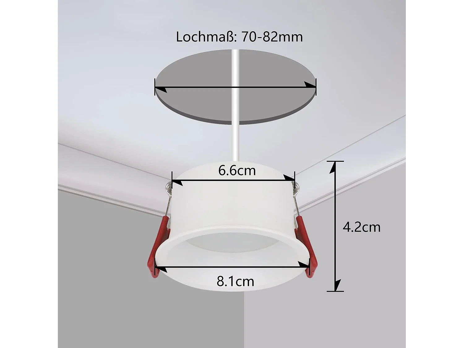 NETTLIFE 5 Spots encastrables LED blanc chaud 3000 K pour salle de bain salon cuisine couloir bureau salle à manger IP44 5W