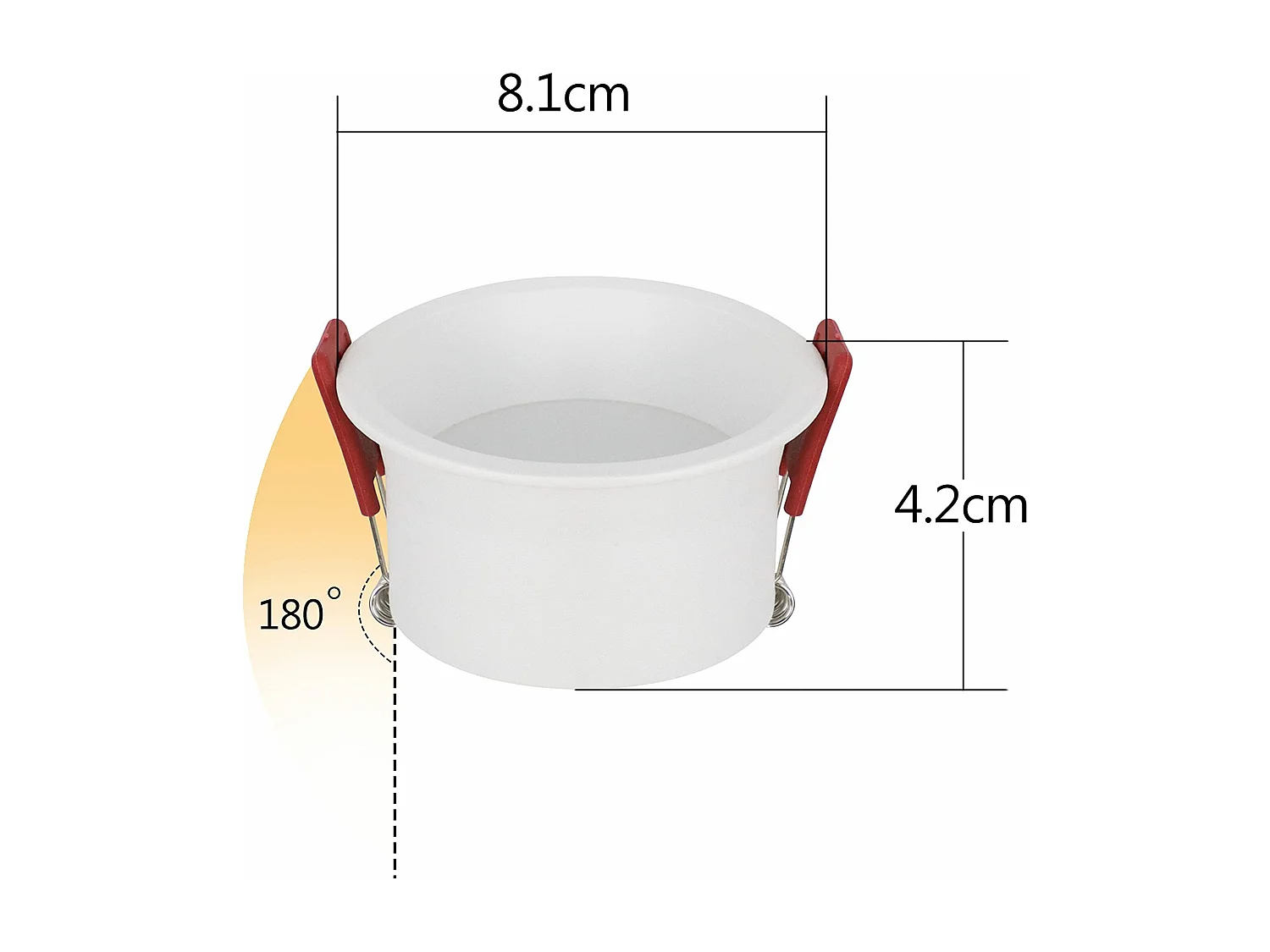 NETTLIFE 5 Spots encastrables LED blanc chaud 3000 K pour salle de bain salon cuisine couloir bureau salle à manger IP44 5W