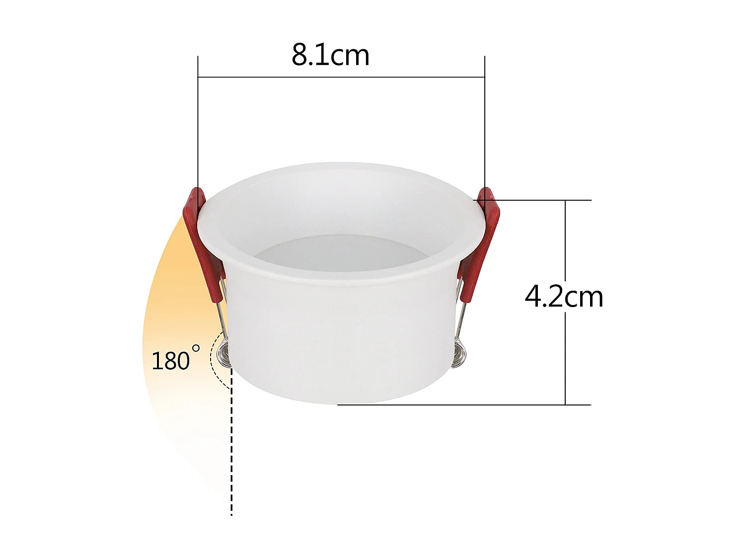 5 LED Einbaustrahler Warmweiß 3000K für Bad Wohnzimmer Küche IP44 5W