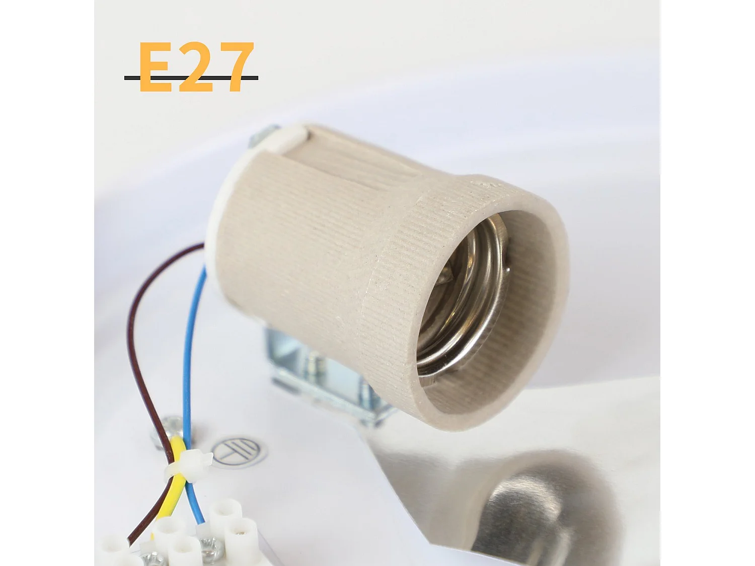 NETTLIFE lampa sufitowa 30CM E27 okrągła szara tkanina 1 żarówki nowoczesna lampa do sypialni maks. 40w do salonu kuchnia przedpokój