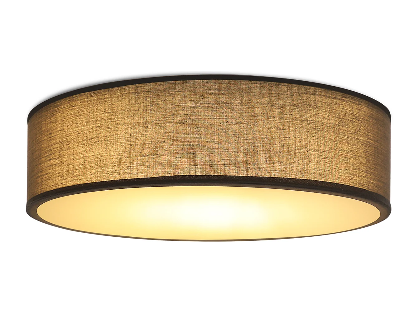 NETTLIFE lampa sufitowa 30CM E27 okrągła szara tkanina 1 żarówki nowoczesna lampa do sypialni maks. 40w do salonu kuchnia przedpokój