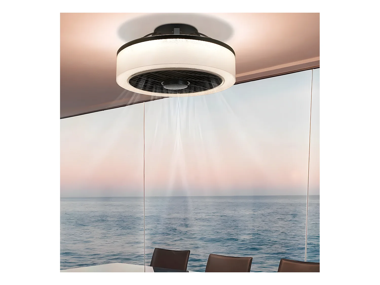 NETTLIFE LED-Deckenventilator mit Licht – 39,5 cm, modern, groß und leise, Fernbedienung, Timer, 34 W, 3000 K-6000 K dimmbar