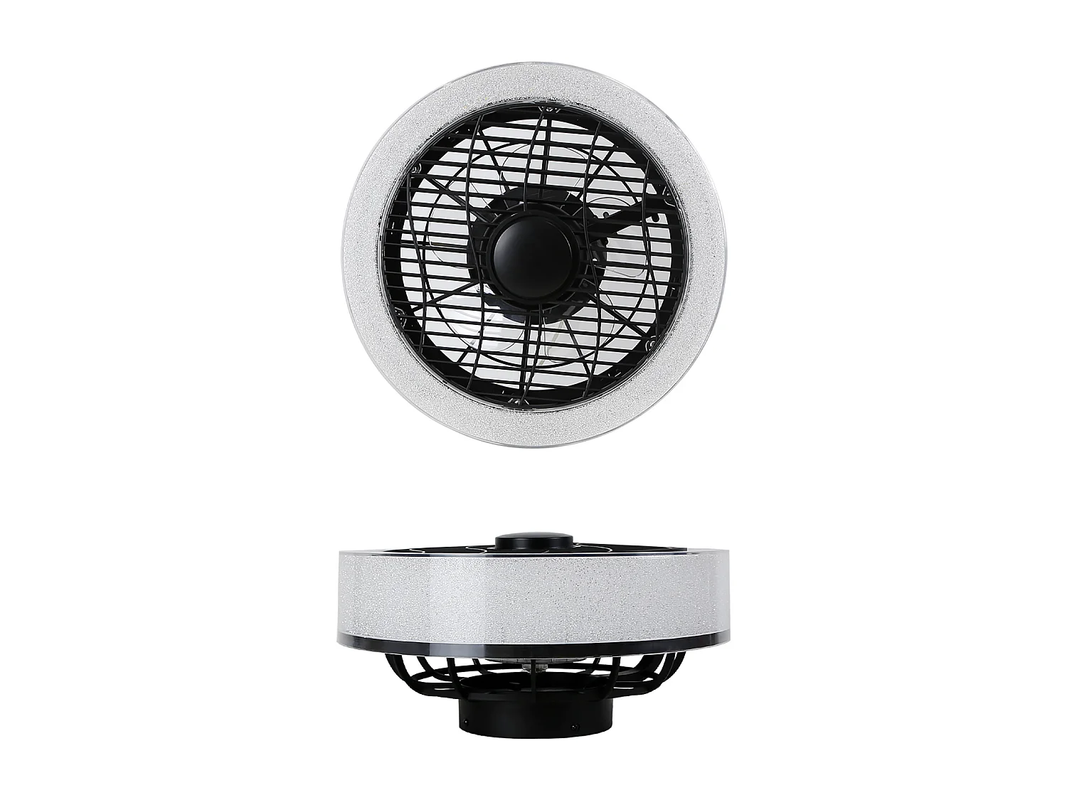 NETTLIFE Ventilateur de plafond LED avec éclairage - 39,5cm Moderne, grand & silencieux, télécommande, minuterie, 34W, 3000K-6000K dimmable