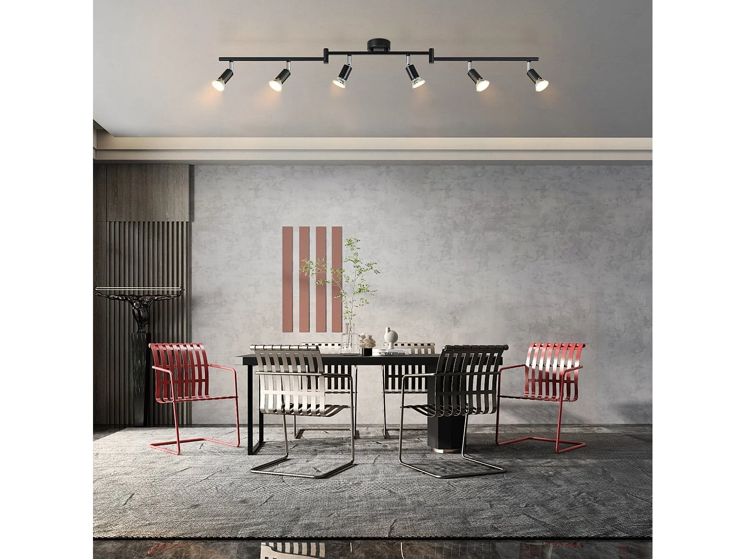 NETTLIFE 6er Deckenstrahler GU10 Metall, 330° drehbar, für Küche, Wohnzimmer, Schlafzimmer