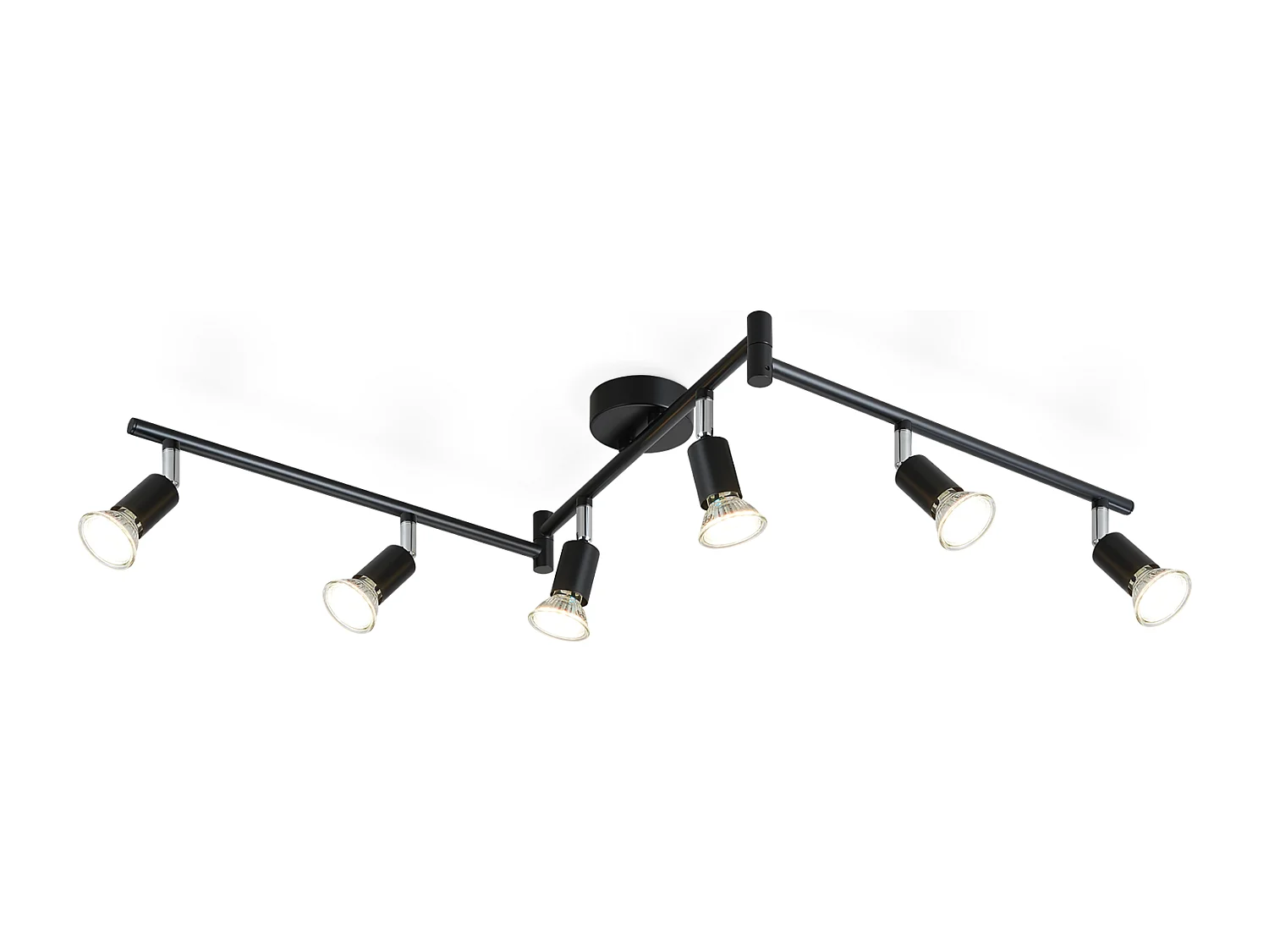 NETTLIFE 6er Deckenstrahler GU10 Metall, 330° drehbar, für Küche, Wohnzimmer, Schlafzimmer