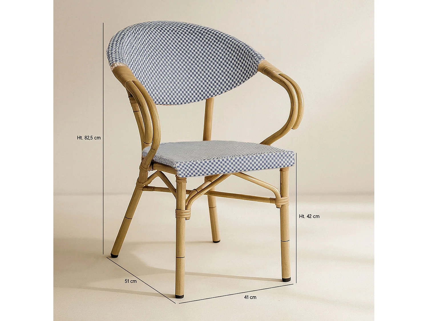 Now's Home - Lot De 2 Fauteuils De Terrasse Bleu Avec Structure En Aluminium Amalfi