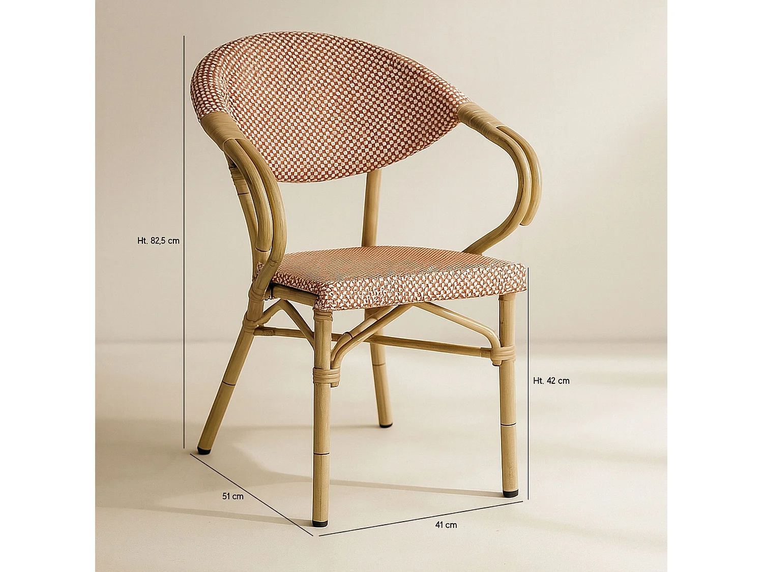 Now's Home - Lot De 2 Fauteuils De Terrasse Rouge Avec Structure En Aluminium Amalfi