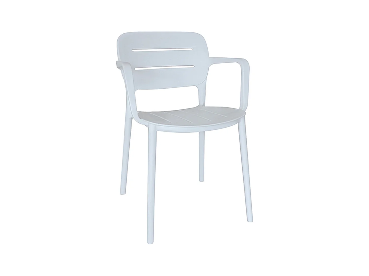 Now's Home - Lot De 4 Fauteuils De Table Blanc En Polypropylene
